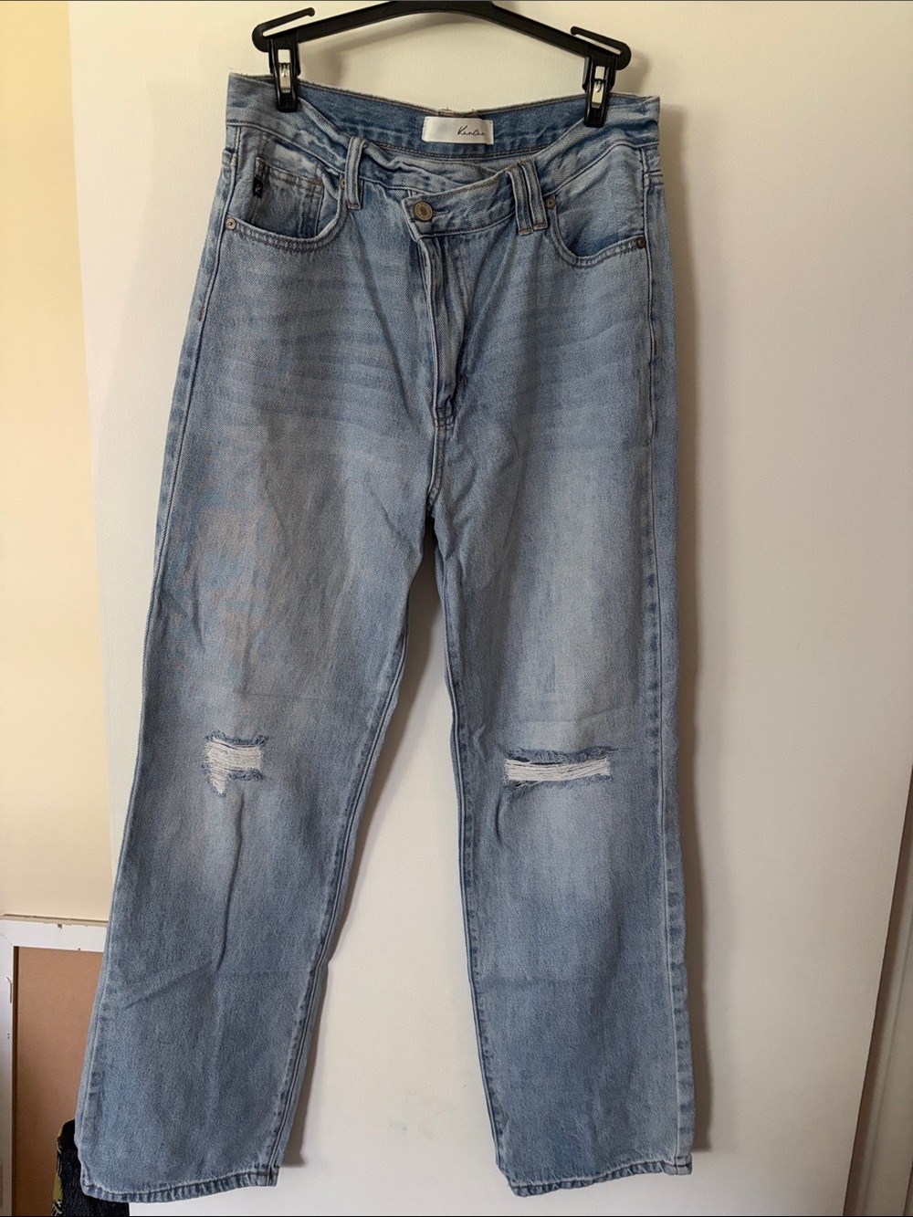 KanCan Light Blue Distressed Relaxed Jeans